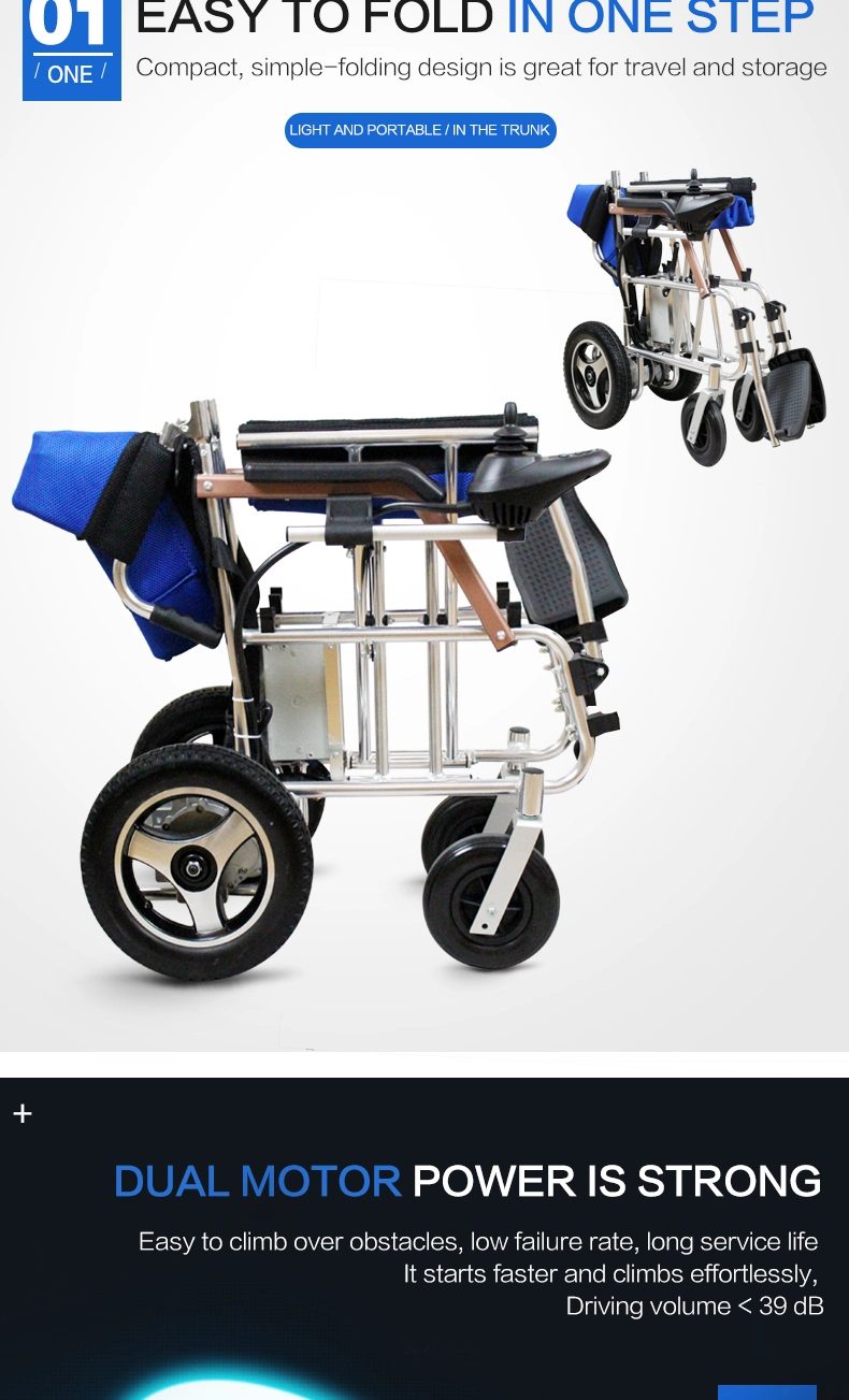 High Quality Foldable Electric Wheelchair for Adults and Seniors