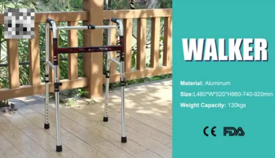 High Quality Medical Supplies Walking Aid Aluminum Folding Walker
