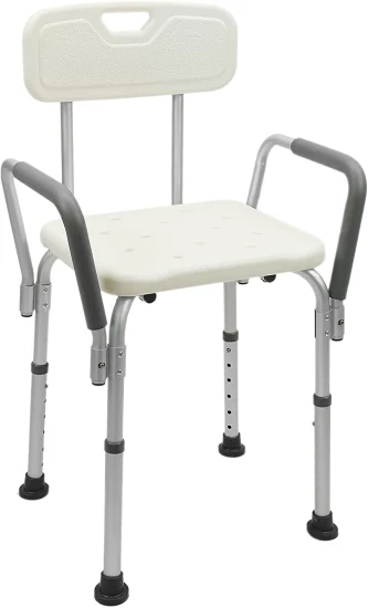Commode Chair - Aluminum Portable Bath Transfer Bench/ Shower Chair