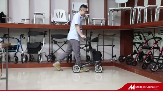 One Step Folded Aluminum Rollator for The Elderly and Disabled